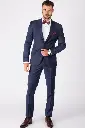 Dover Navy Tartan Check 2pc Suit