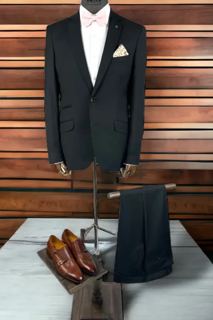 Calvin Aliko  Black 2pc Suit