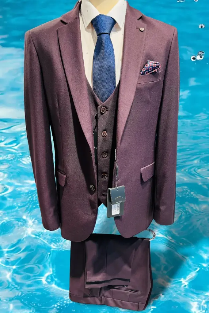 Calvin Aliko Burgundy 2pc Suit