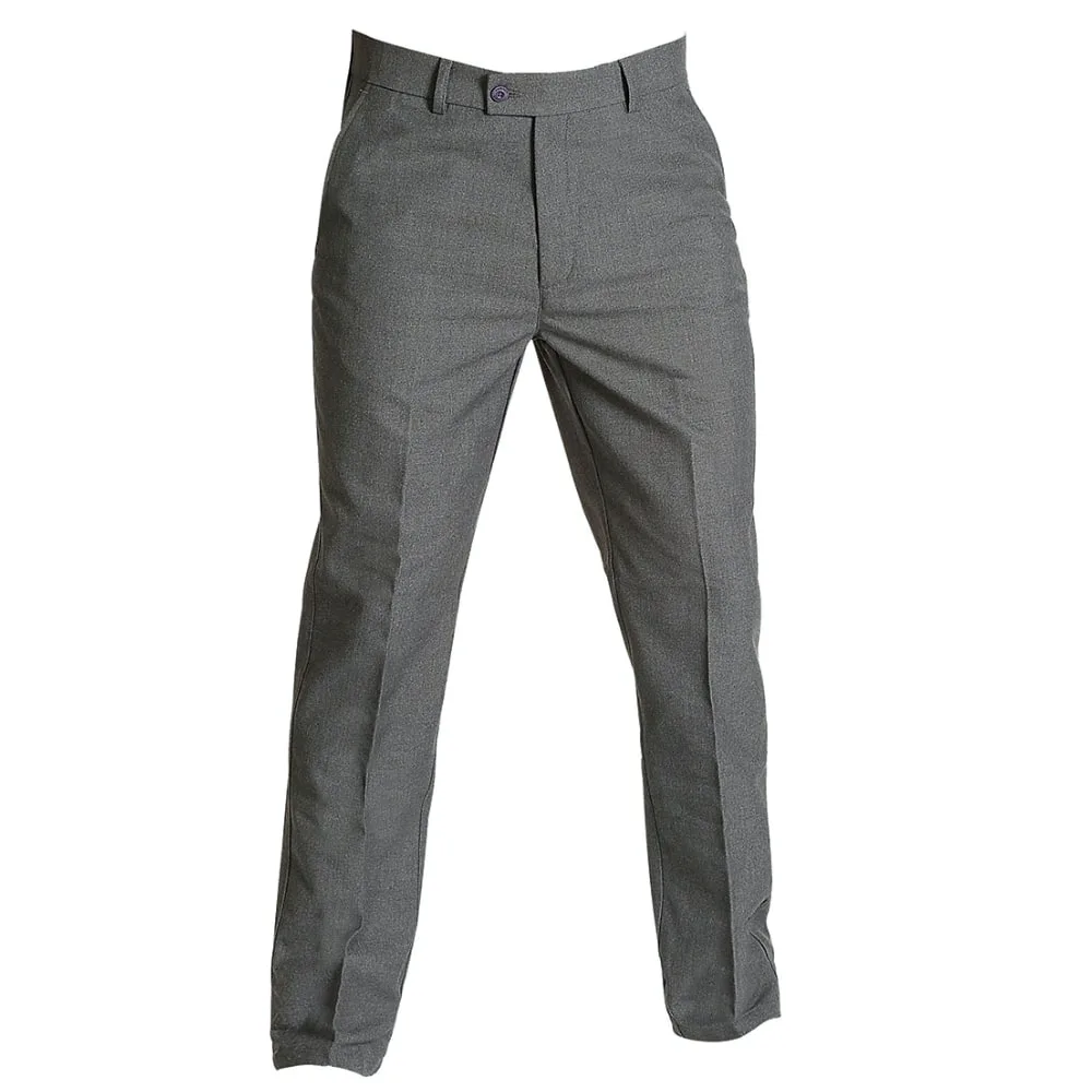 Grey Boys Trousers Slim Fit