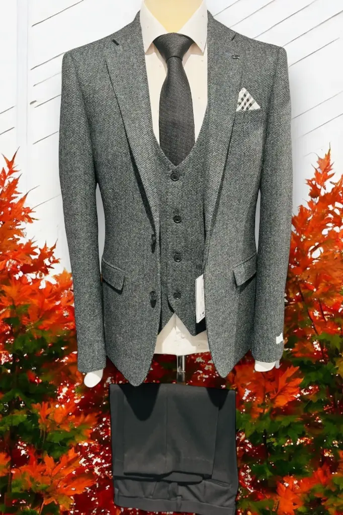 Blazer Eric Green Tweed Tapered Fit