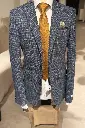 Blazer Blue Textured Tapered Fit 85077