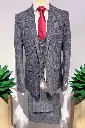 Fargo Blue & Grey Check 3pc Suit