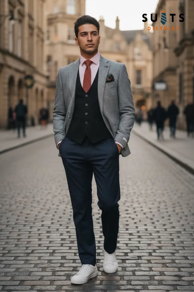 Tokyo Navy Textured Blazer