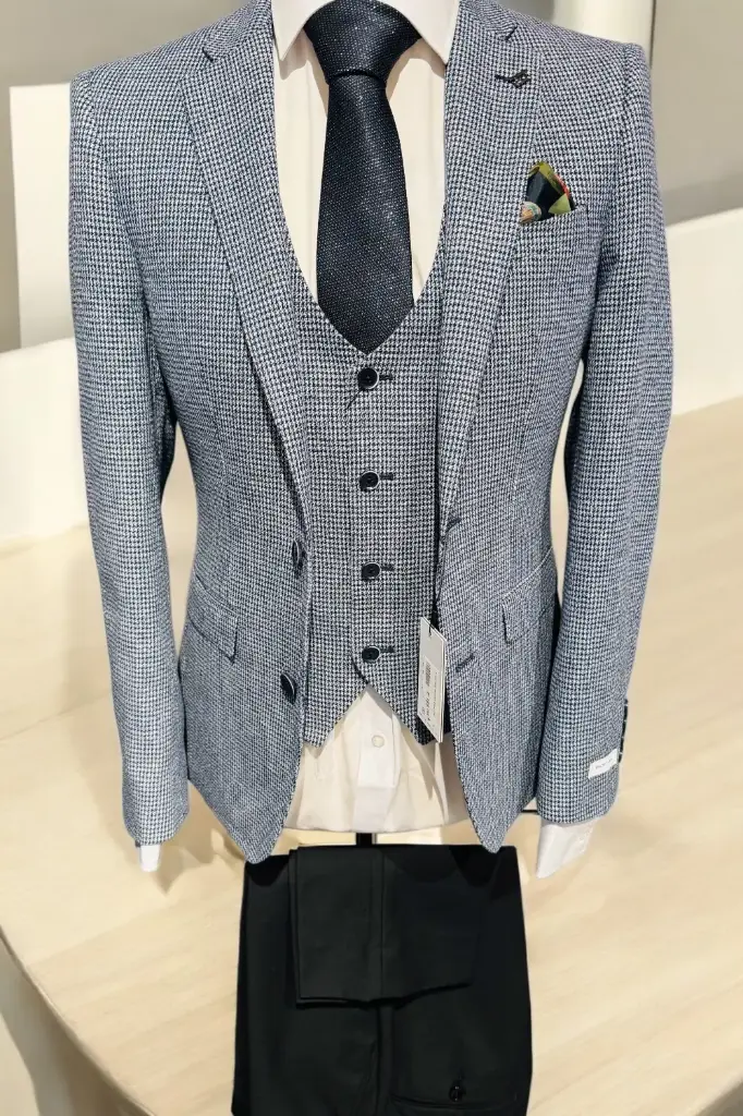 Waistcoat Tokyo Navy Textured (36)