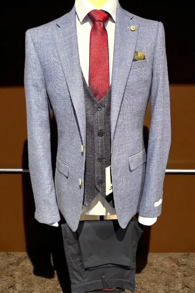 Marco Blue Tapered Blazer (36)