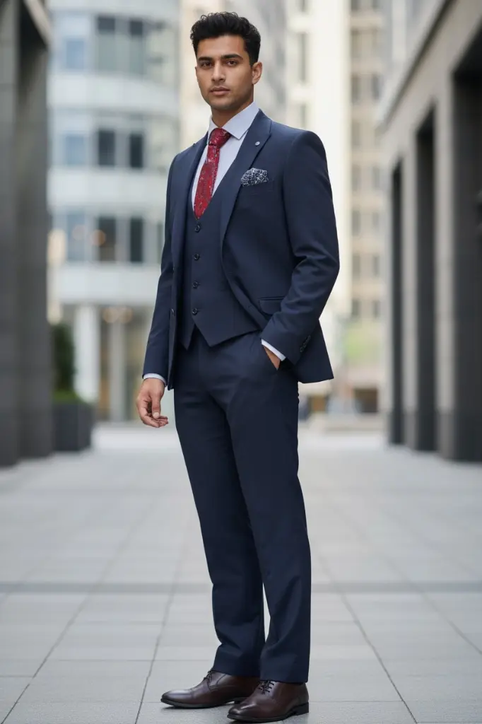 Blazer Navy Tapered Fit 85092 (34, Regular)