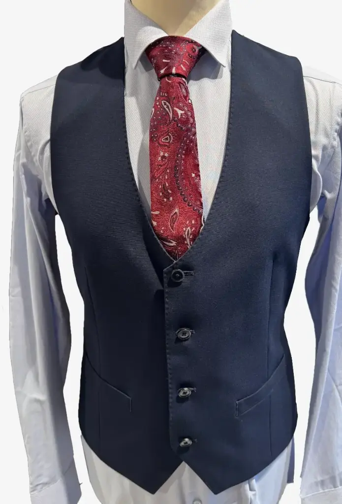 Waistcoat Navy Tapered Fit 86092