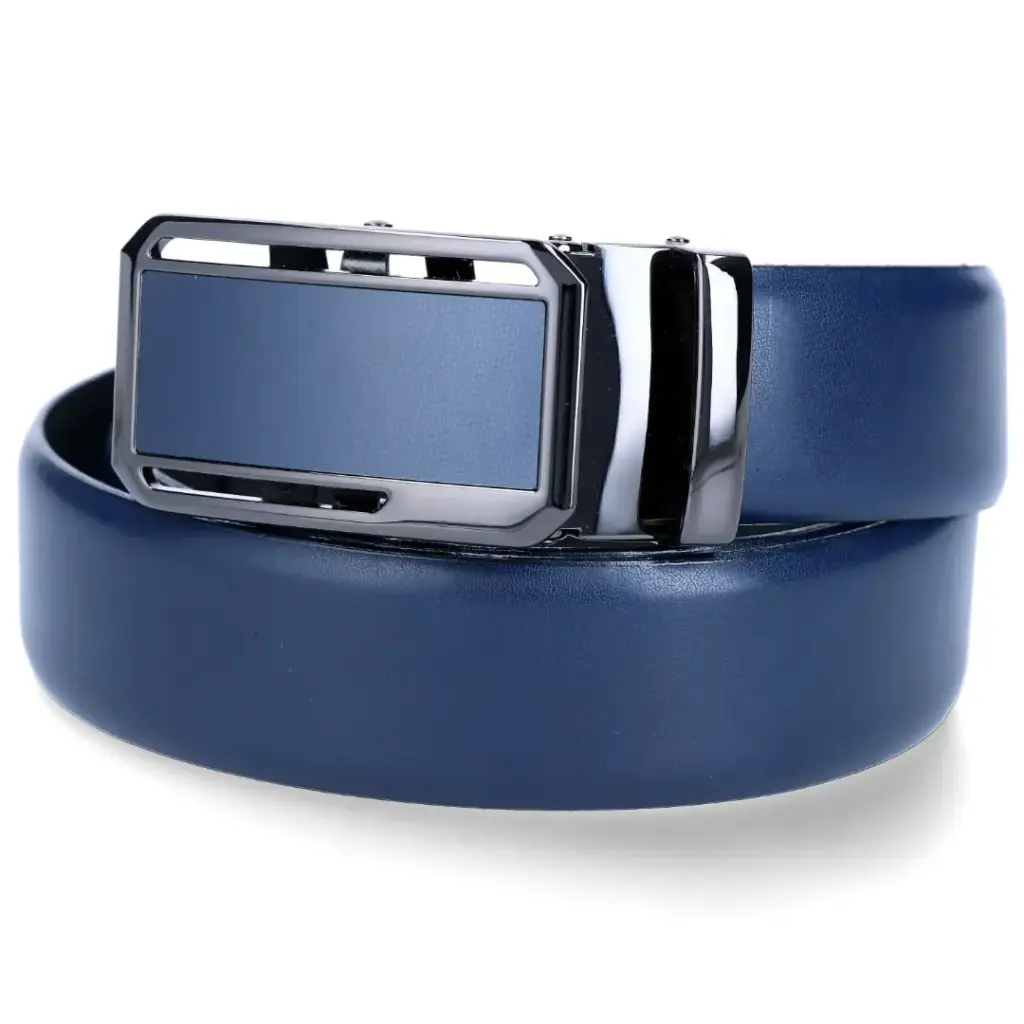 Belt Navy Blue Leather 02