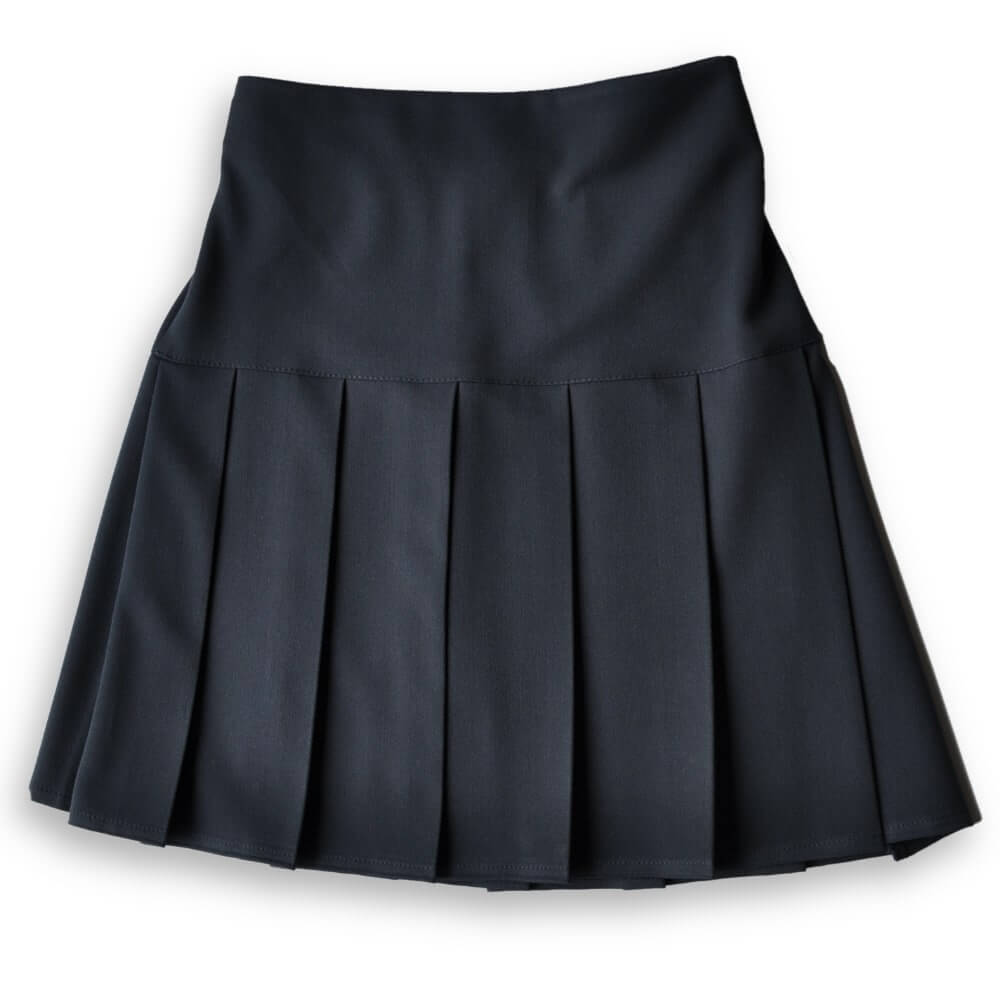 Skirt HEW Fan Pleat Stretch Navy (age 9/10) [Clearance]