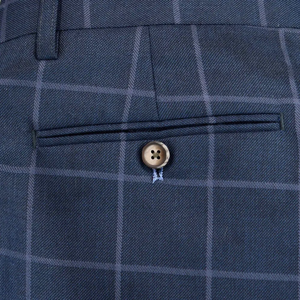 Trousers Macy Navy Check Size 32