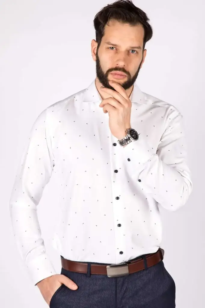 Mens Shirt White Slim Fit KR1125 (36 (short))