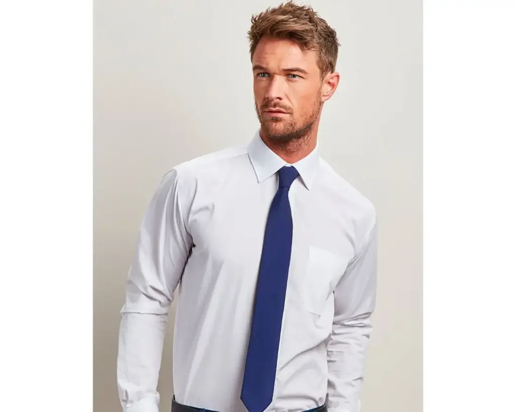 Mens White Classic Fit Shirt Non-Iron 4500