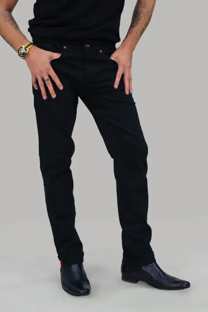 Milano Black Stretch Denim Jeans /38 Long