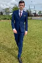 Juno Blue 3pc Slim Fit Suit