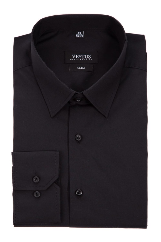 Mens Black Shirt Slim Fit KR1012 (38)