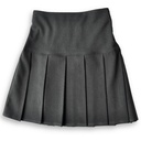 Skirt HEW Fan Pleat Stretch Grey (age 11-14) [Clearance]