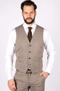 Waistcoat Beige Check 8059