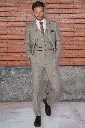Brandon Beige Tweed 3pc Slim Fit Suit