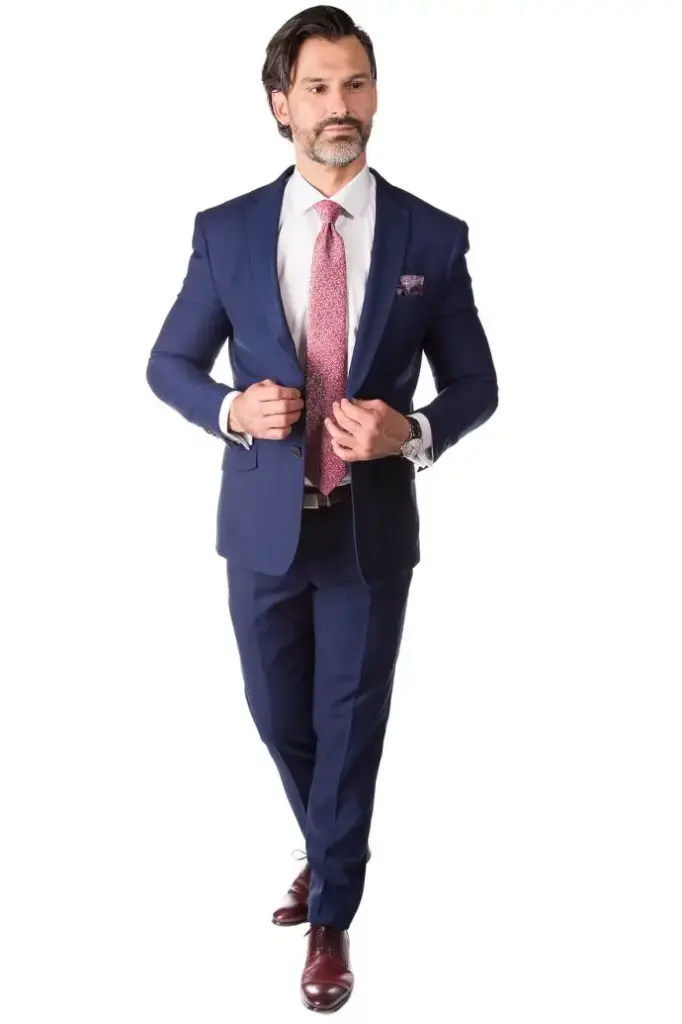 Davis Blue Check 2pc Slim Fit Suit