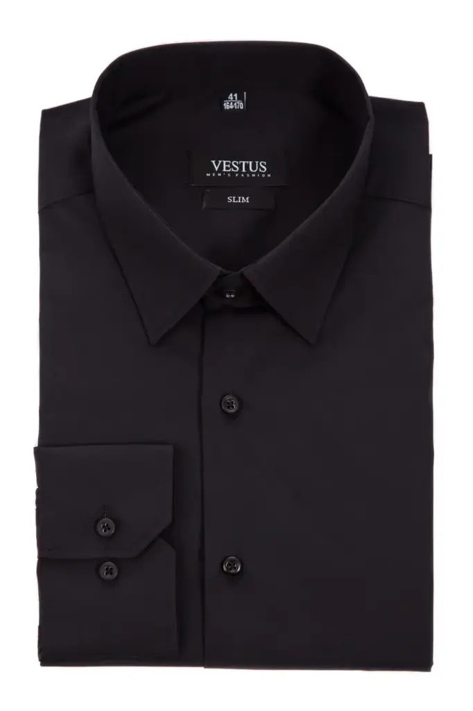 Mens Black Shirt Regular Fit KR1012
