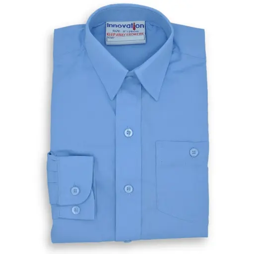 Shirt Boys Blue LS (age 4-11)