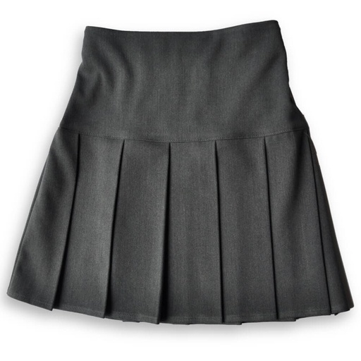 Skirt HEW Fan Pleat Stretch Grey (age 11-14) [Clearance]