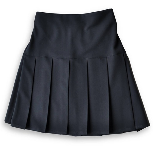 Skirt HEW Fan Pleat Stretch Navy (age 11-14) [Clearance]