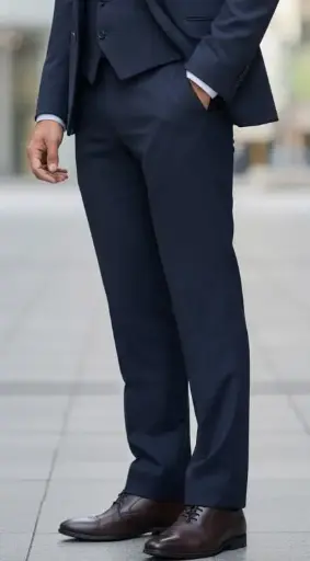 Trousers Navy Tapered Fit 87092